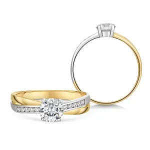 SOFIA zlatý zásnubní prsten se zirkony GEMBG23683-18 #4554036