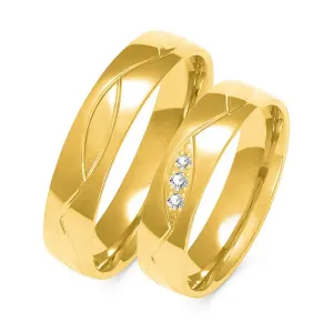 SOFIA zlatý dámský snubní prsten ZSA-152WYG #4555535