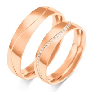 SOFIA zlatý dámský snubní prsten ZSC-130WRG #4616157