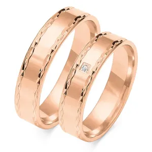 SOFIA zlatý dámský snubní prsten ZSO-100WRG #4616195