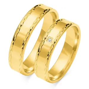 SOFIA zlatý dámský snubní prsten ZSO-100WYG #4615971