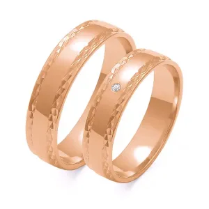 SOFIA zlatý dámský snubní prsten ZSO-104WRG #4555223