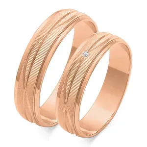 SOFIA zlatý dámský snubní prsten ZSO-116WRG #4616203