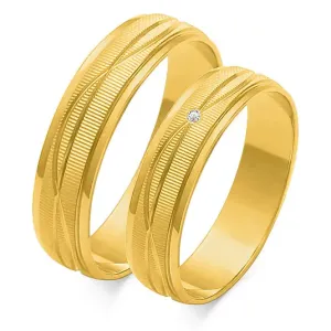 SOFIA zlatý dámský snubní prsten ZSO-116WYG #4615979