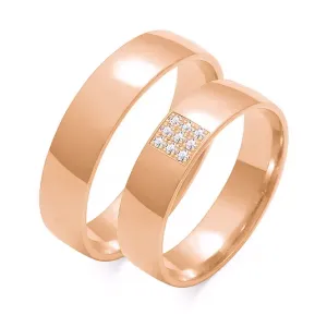SOFIA zlatý dámský snubní prsten ZSO-129WRG #4555174