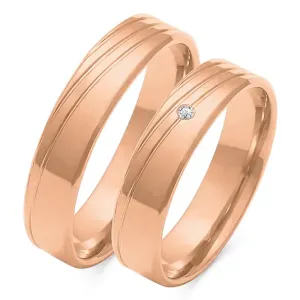 SOFIA zlatý dámský snubní prsten ZSO-133WRG #4616207