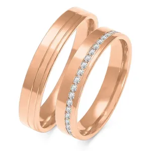 SOFIA zlatý dámský snubní prsten ZSO-277WRG #4616217