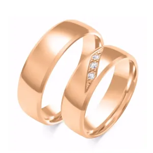 SOFIA zlatý dámský snubní prsten ZSO-355WRG #4555071