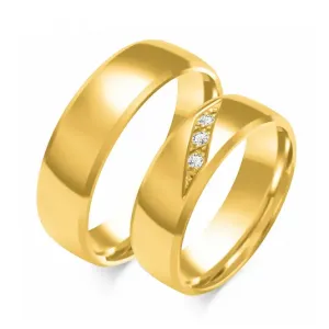 SOFIA zlatý dámský snubní prsten ZSO-355WYG #4555065