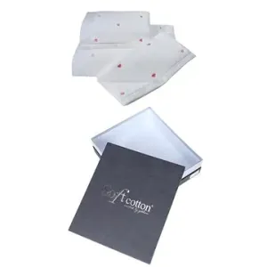 Soft Cotton - Dárkové balení ručníků a osušky Micro Love, 3 ks, bílá-růžová srdíčka