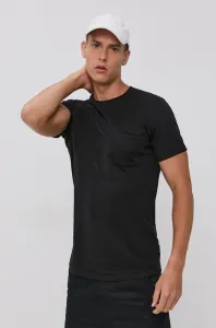 Bavlněné tričko !SOLID černá barva, hladké