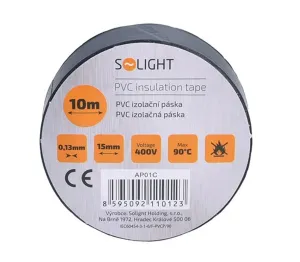 Solight Izolační páska 15mm x 0,13mm x 10m, černá AP01C