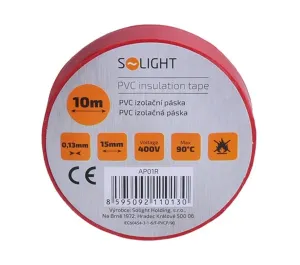 Solight Izolační páska 15mm x 0,13mm x 10m, červená AP01R
