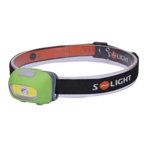 Solight LED čelová svítilna, 3W Cree plus 3W COB, 120lm, bílé plus červené světlo, 3x AAA WH24