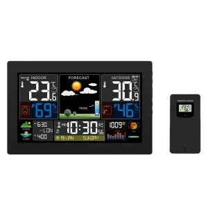 SOLIGHT TE81XL meteostanice, XL barevný LCD, teplota, vlhkost, tlak, RCC, černá