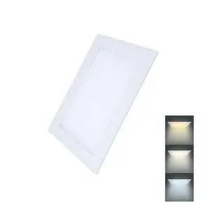 Solight LED mini panel CCT, podhledový, 12W, 900lm, 3000K, 4000K, 6000K, čtvercový WD141 Studená bílá