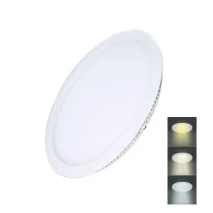 Solight LED mini panel CCT, podhledový, 18W, 1530lm, 3000K, 4000K, 6000K, kulatý WD142 Studená bílá