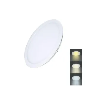 Solight LED mini panel CCT, podhledový, 6W, 450lm, 3000K, 4000K, 6000K, kulatý WD146 Studená bílá