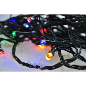 Solight LED venkovní vánoční řetěz, 300 LED, 30m, přívod 5m, 8 funkcí, časovač, IP44, vícebarevný, 1V04-M