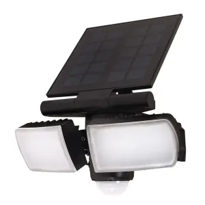 Solight LED solární osvětlení se senzorem, 8W, 600lm, Li-on, černá WO772