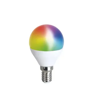 Chytrá WiFi žárovka LED miniglobe E14 5W RGB SOLIGHT WZ432 Studená bílá