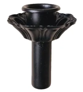 Černý antik kovový dekorační svícen Tilli - Ø 5*Ø 2*7cm SF3901-MB kvet