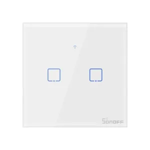 Touch light switch WiFi + RF 433 Sonoff T1 EU TX (2-channel) white