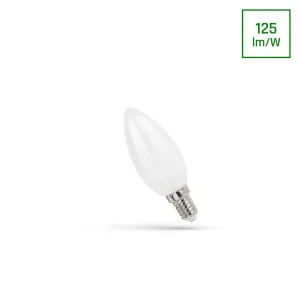 SPECTRUMLED LED CANDLE C35 E-14 230V 6W COG Teplá bílá MILKY SPECTRUM