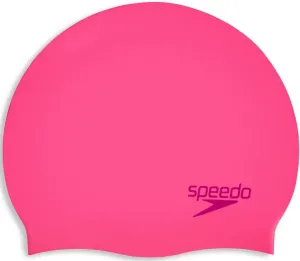 Plavecká čepička speedo plain moulded silicone junior cap růžová