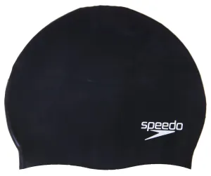 Plavecká čepička speedo plain moulded silicone cap černá #3668872
