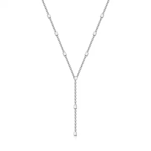 Stříbrný náhrdelník 925 - tenký řetízek, malé kostičky