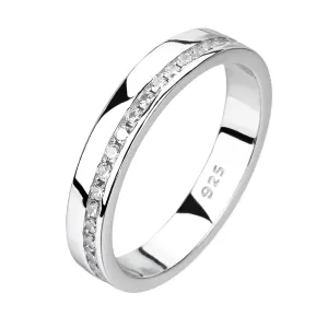 Stříbrný prsten ELEGANTNÍ bílý Velikost prstenu: 57