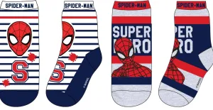 Spider Man - licence Chlapecké ponožky - Spider-Man 52341348, bílá / šedý melír Barva: Mix barev, Velikost: 31-34