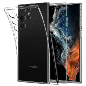 Pouzdro Spigen Liquid Crystal pro Samsung Galaxy S22 Ultra, transparentní