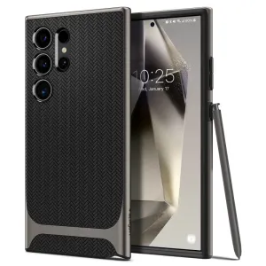 Pouzdro Spigen Neo Hybrid pro Samsung Galaxy S24 Ultra - metalicky šedé