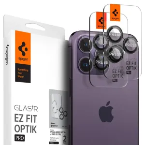 OCHRANNÉ SKLO ZADNÍ KAMERY SPIGEN OPTIK.TR ”EZ FIT” CAMERA PROTECTOR 2-PACK iPhone 14 Pro/ Pro Max / 15 Pro / Pro Max BLACK