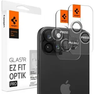 Spigen Glass tR EZ Fit Optik Pro 2 Pack Crystal Clear iPhone 15/15 Plus/14/14 Plus