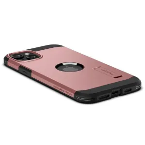 Spigen Tough Armor MagSafe pouzdro se stojánkem pro iPhone 15 - růžové