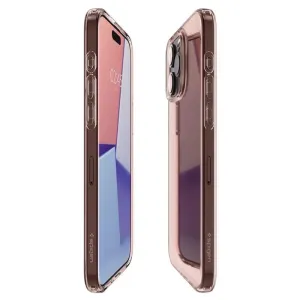 Pouzdro Spigen Crystal Flex pro iPhone 15 Pro Max - růžové průsvitné