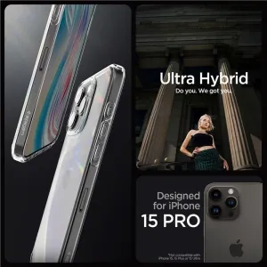 Pouzdro Spigen Crystal Hybrid pro iPhone 15 Pro - čiré
