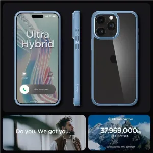 Pouzdro Spigen Crystal Hybrid pro iPhone 15 Pro Max - čiré modré