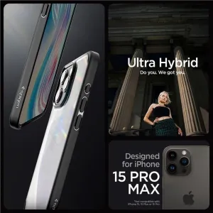 Pouzdro Spigen Crystal Hybrid pro iPhone 15 Pro Max - průhledné černé