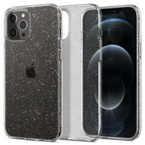 Spigen Liquid Crystal silikonový kryt na iPhone 12 / 12 Pro, průsvitný/trblietavý (ACS01698)