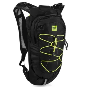 SPOKEY - DEW cyklistický a běžecký batoh 15 l, černý s žluto-zelenými doplňky