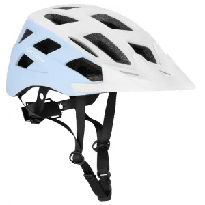 SPOKEY - POINTER Cyklistická přilba pro dospělé s LED červenou blikačkou, 55-58 cm, bílá