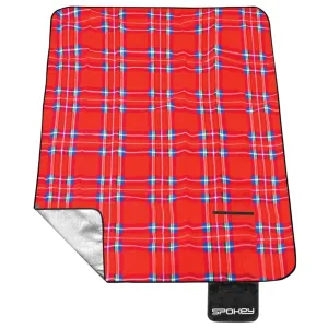 SPOKEY - PICNIC TARTAN Pikniková deka s popruhem, 150x180 cm červené káro