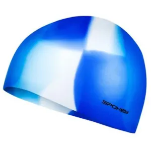 SPOKEY - ABSTRACT-Plavecká čepice silikonová modro -bílá
