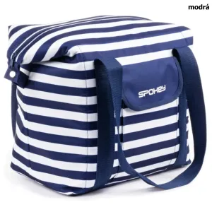 SPOKEY - SAN REMO Plážová termo taška, pruhy - námořnícká modrá, 52 x 20 x 40 cm