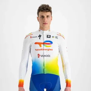 SPORTFUL Cyklistický dres s dlouhým rukávem zimní - TOTAL ENERGIES 2022 - oranžová/bílá/modrá/žlutá