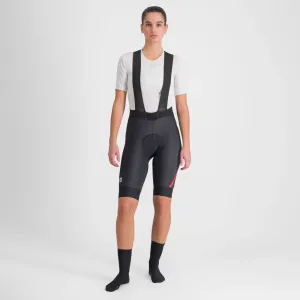 SPORTFUL Cyklistické kalhoty krátké s laclem - FIANDRE NORAIN - černá S